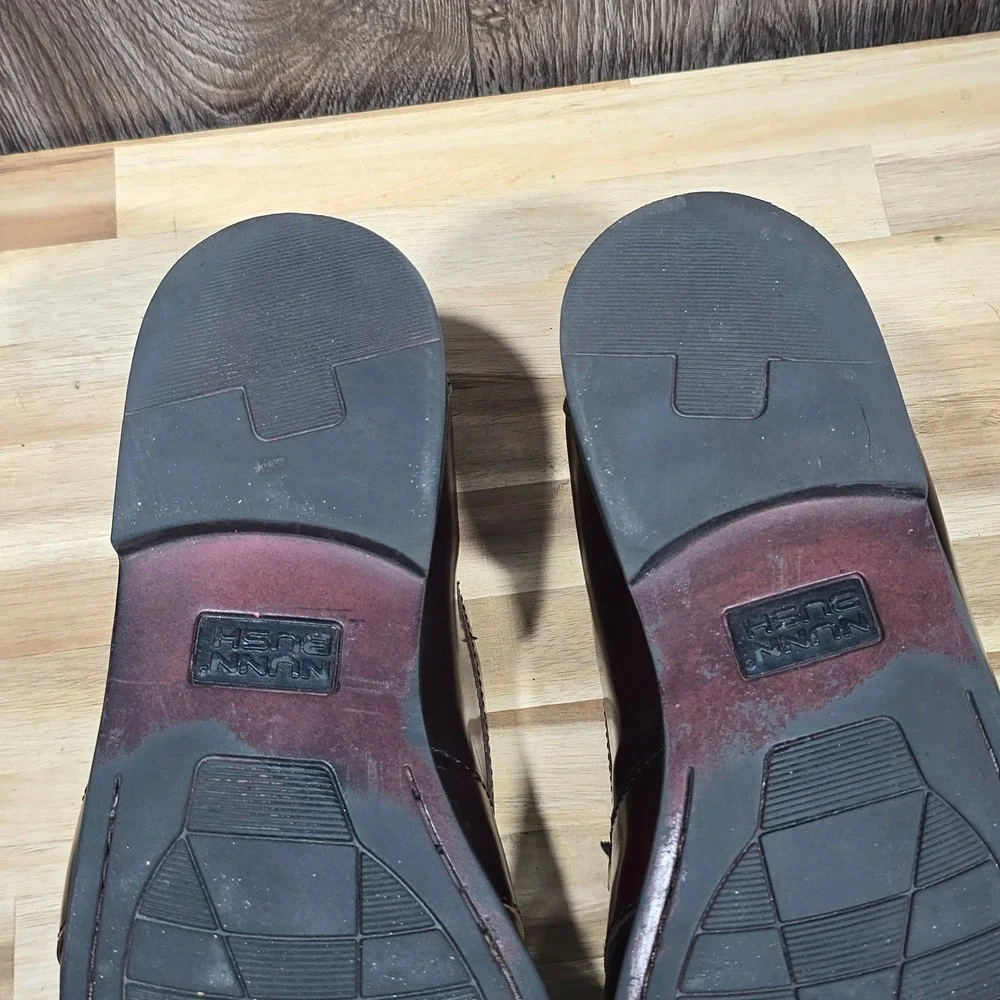 Nunn Bush Men's KORE Tassel‎ Kiltie Loafers 12M Burgundy Leather Dress Shoes